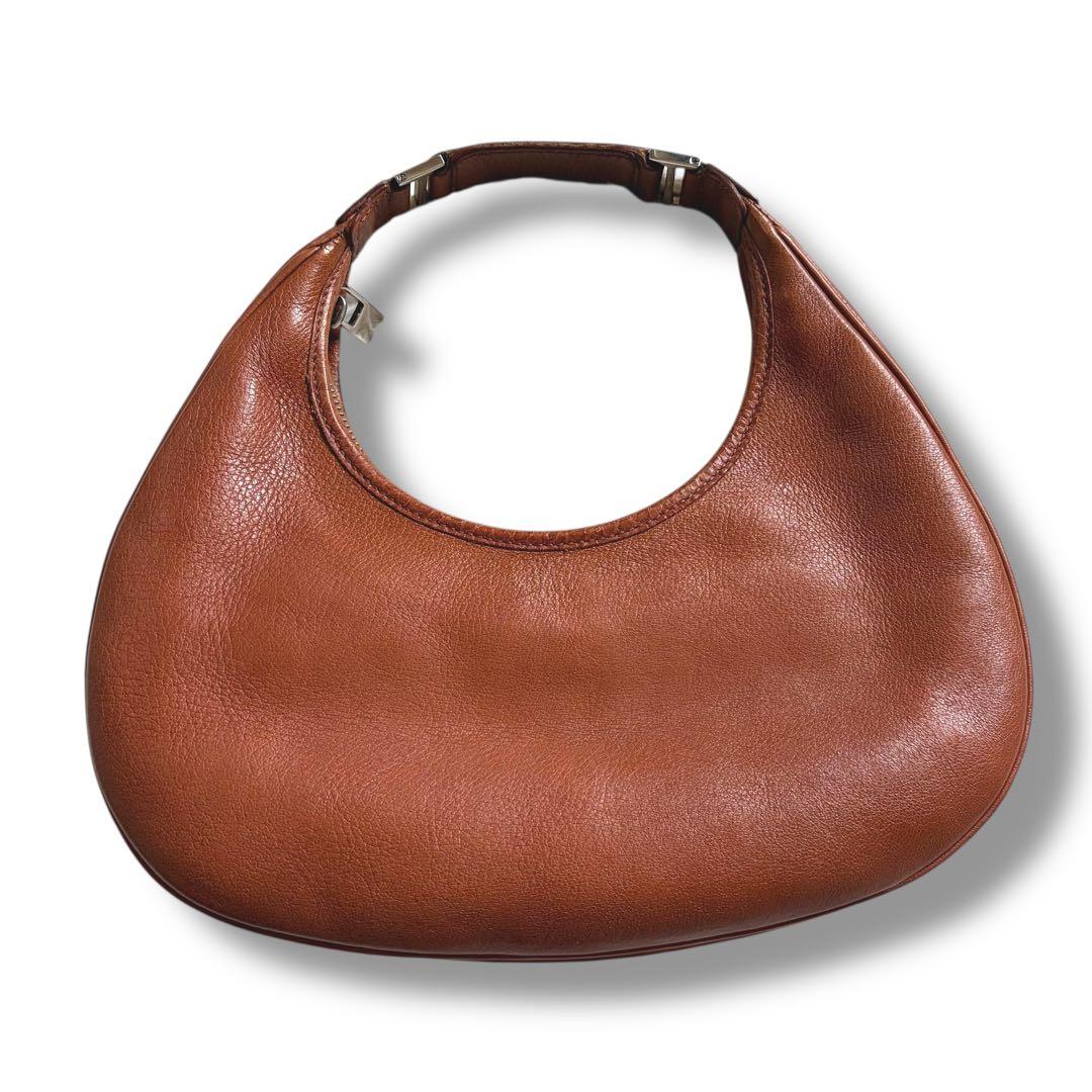 HIROFU ヒロフ レザーバッグ 三日月型 ブラウン 本革 ワンショルダー