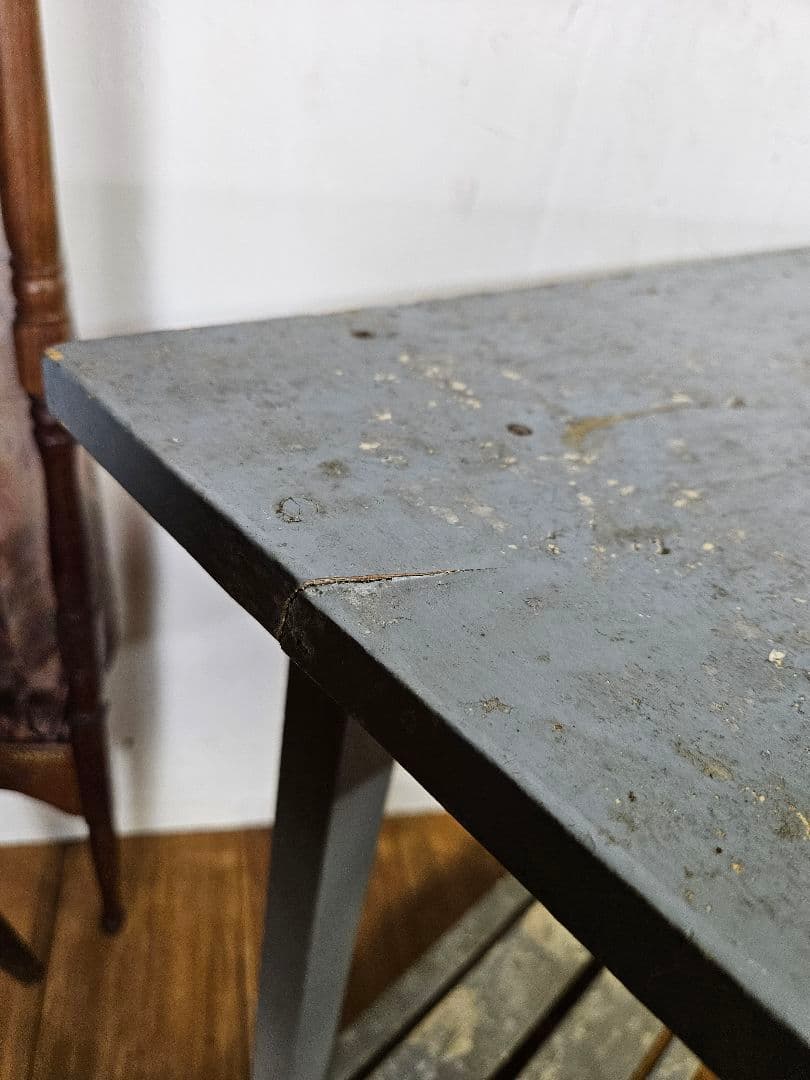 アンティーク シャビーな飾り棚 花台 鉢置 サイドテーブル 木製 レトロ