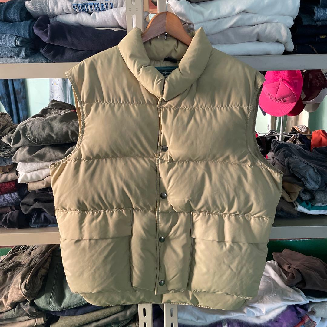 80s 90s woolrich ダウンベスト　アメリカ製　ベージュ