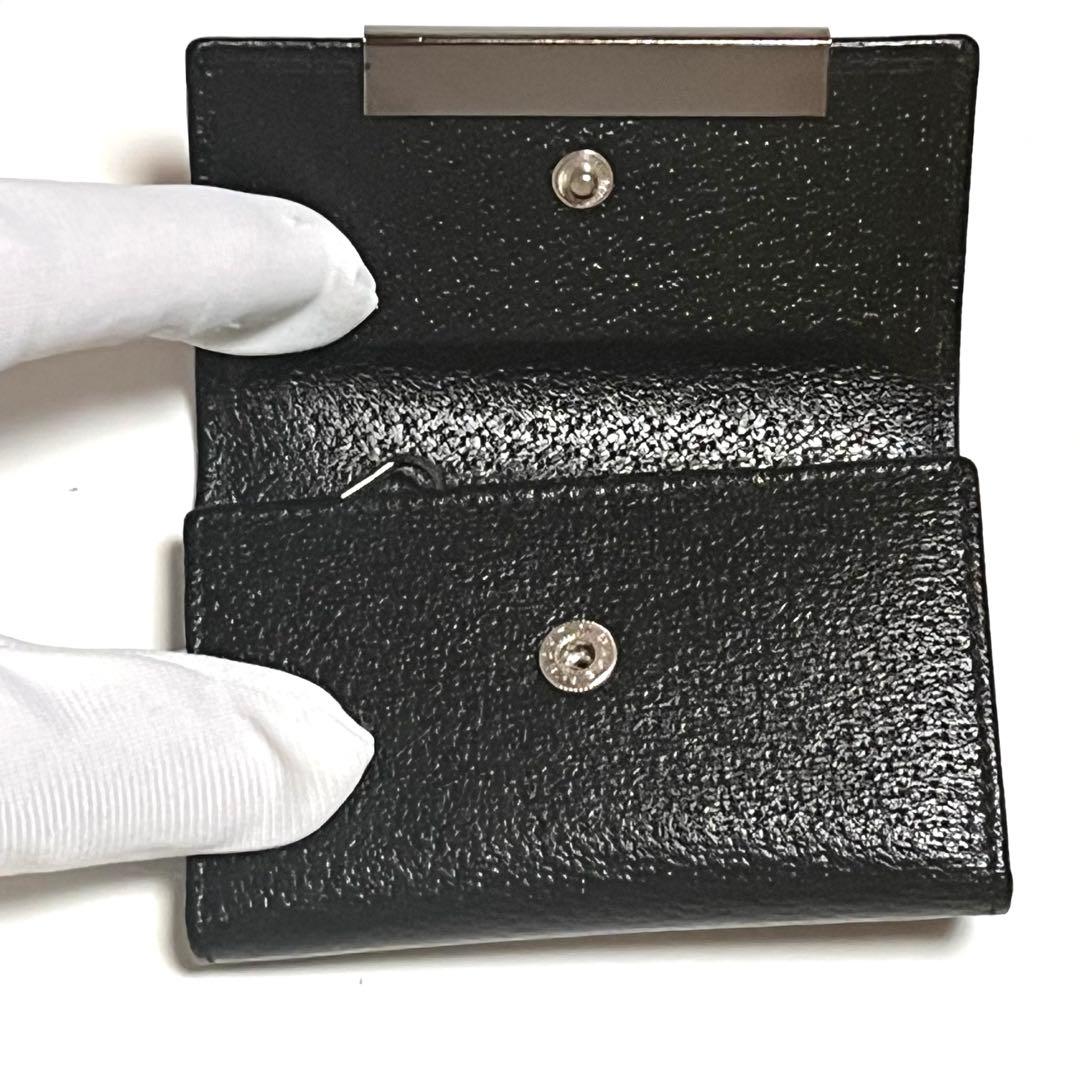 GUCCI キーケース レザー ブラック シルバープレート 6連フック 美品