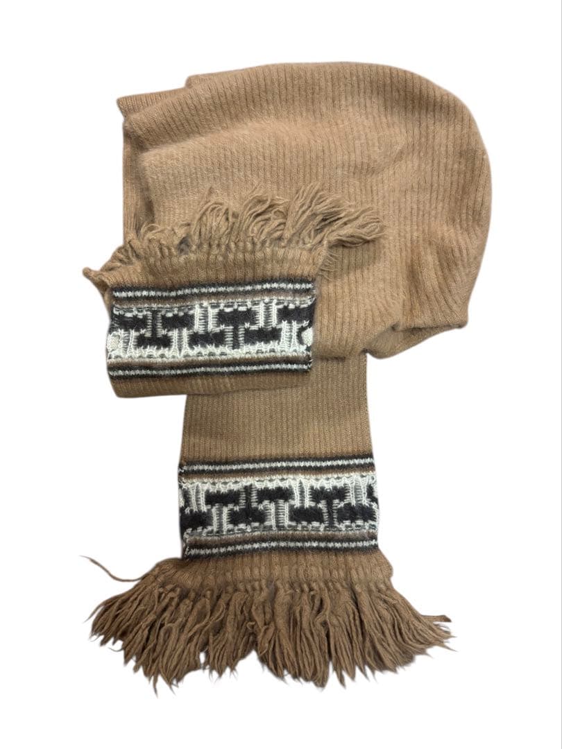 d*3様 ナンバーナイン　アンゴラ　ニット　フード　ストール　マフラー