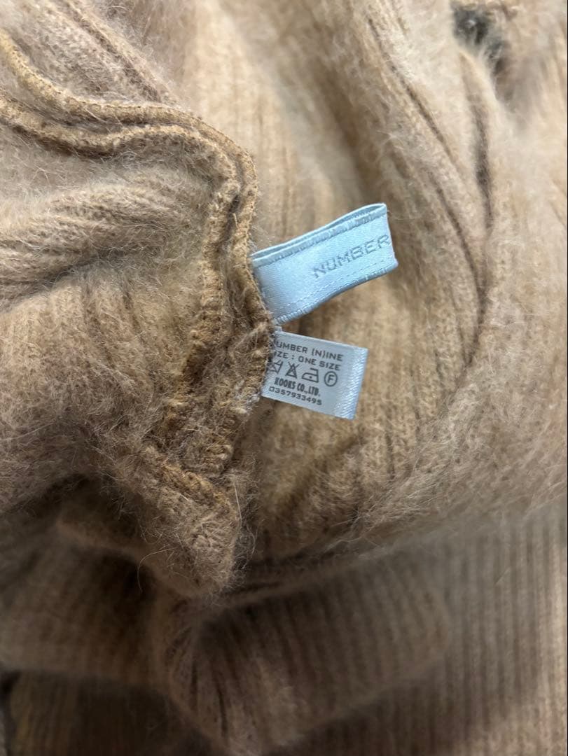 d*3様 ナンバーナイン　アンゴラ　ニット　フード　ストール　マフラー