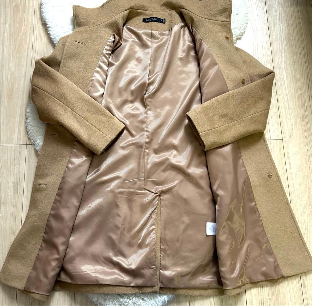 正規店購入　ローレンラルフローレン　バックルトリム ウールブレンドコート