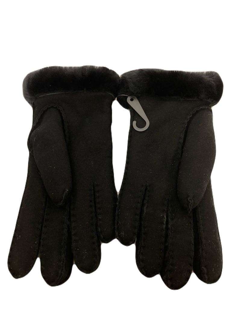 UGG ブラックファー付き手袋 【size M】
