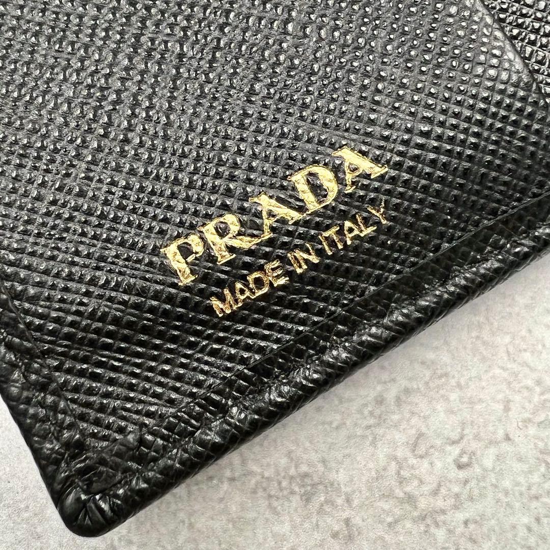 専用　PRADA サフィアーノ ブラック レザー 折り財布 8149