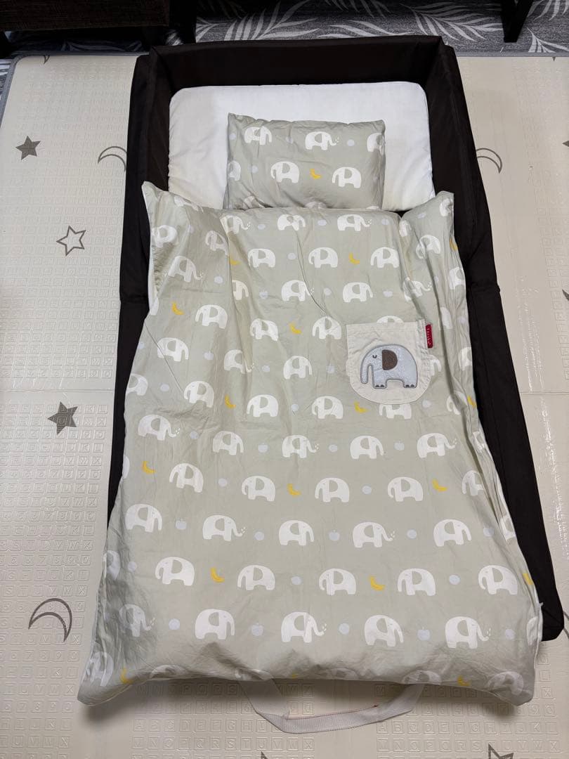 Farska コンパクトベッド FIT-L ブラウン 象とバナナ