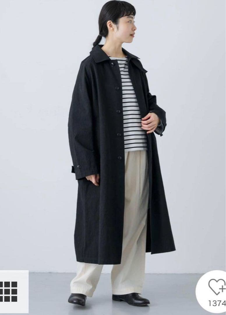 かぐれ　コットンステンカラーコート