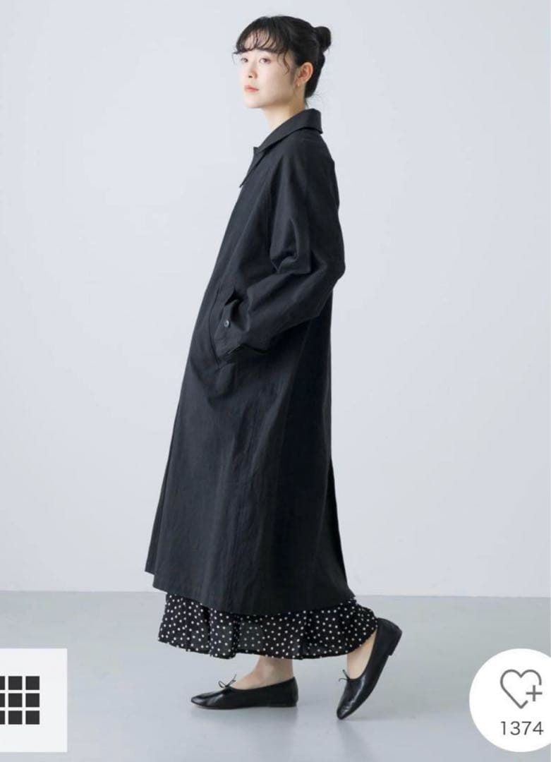 かぐれ　コットンステンカラーコート