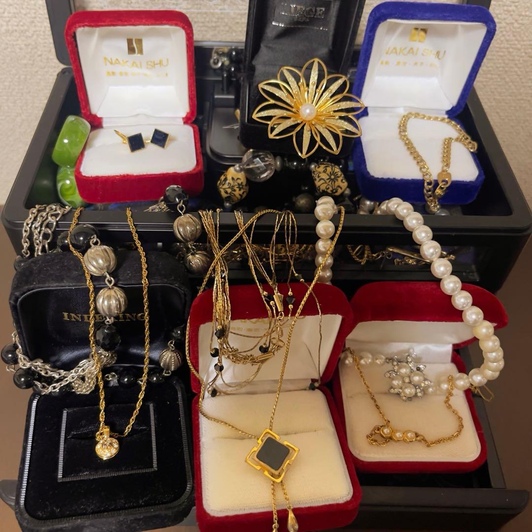 遺品整理 生前整理 大量 刻印アクセサリー パール ネックレス イヤリング