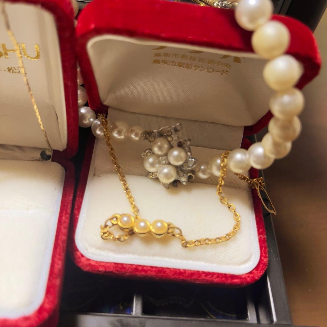 遺品整理 生前整理 大量 刻印アクセサリー パール ネックレス イヤリング