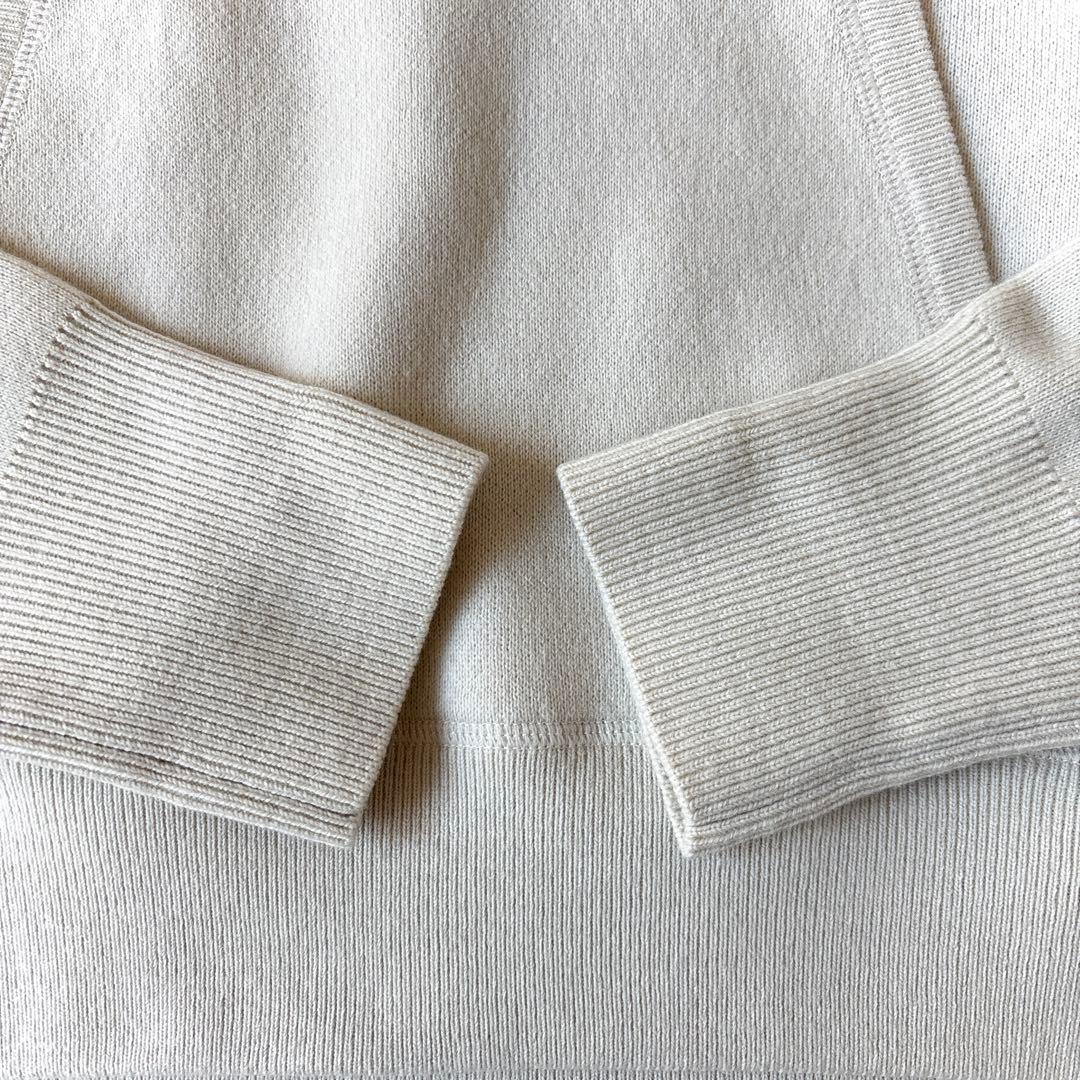 美品 スピックアンドスパン ウール ハーフジップ ニット パーカー 洗える F