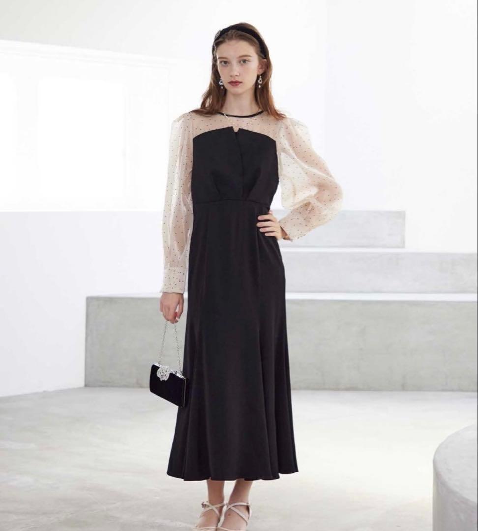 Dorry Doll ドットスリーブマーメイドドレス