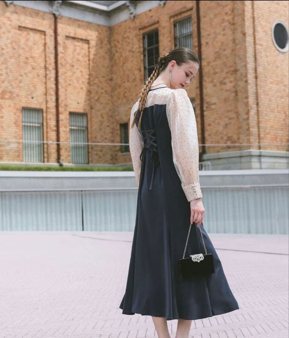 Dorry Doll ドットスリーブマーメイドドレス