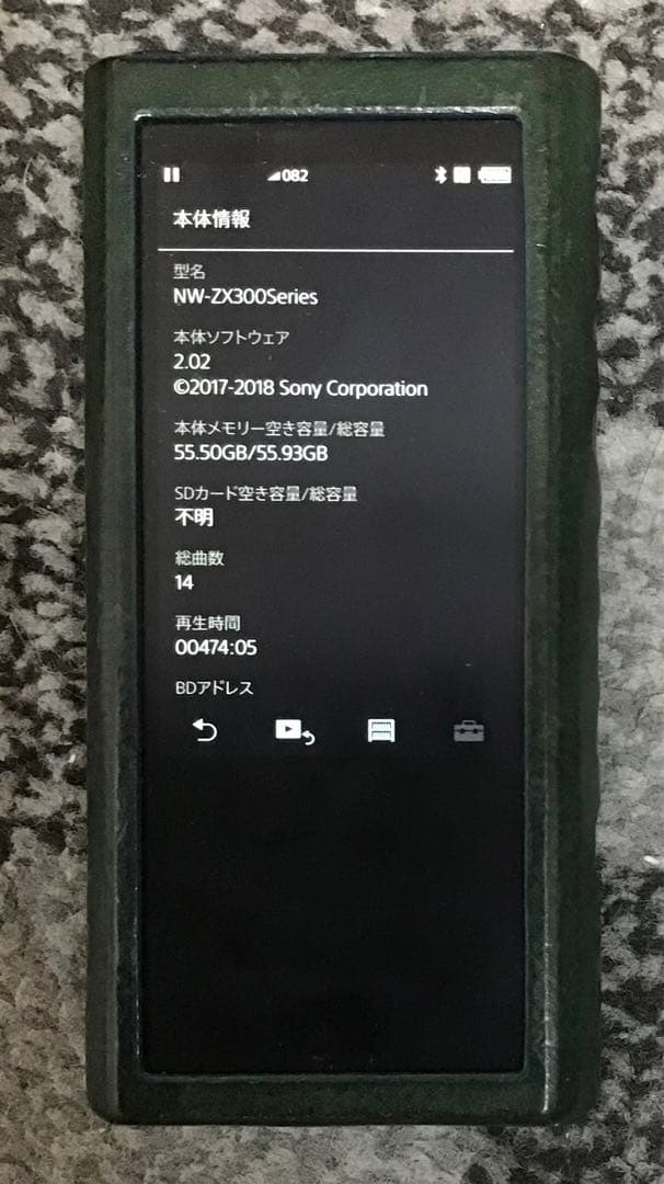 SONY NW-ZX300 　WALKMAN 64GB BLACK 　ケース付き
