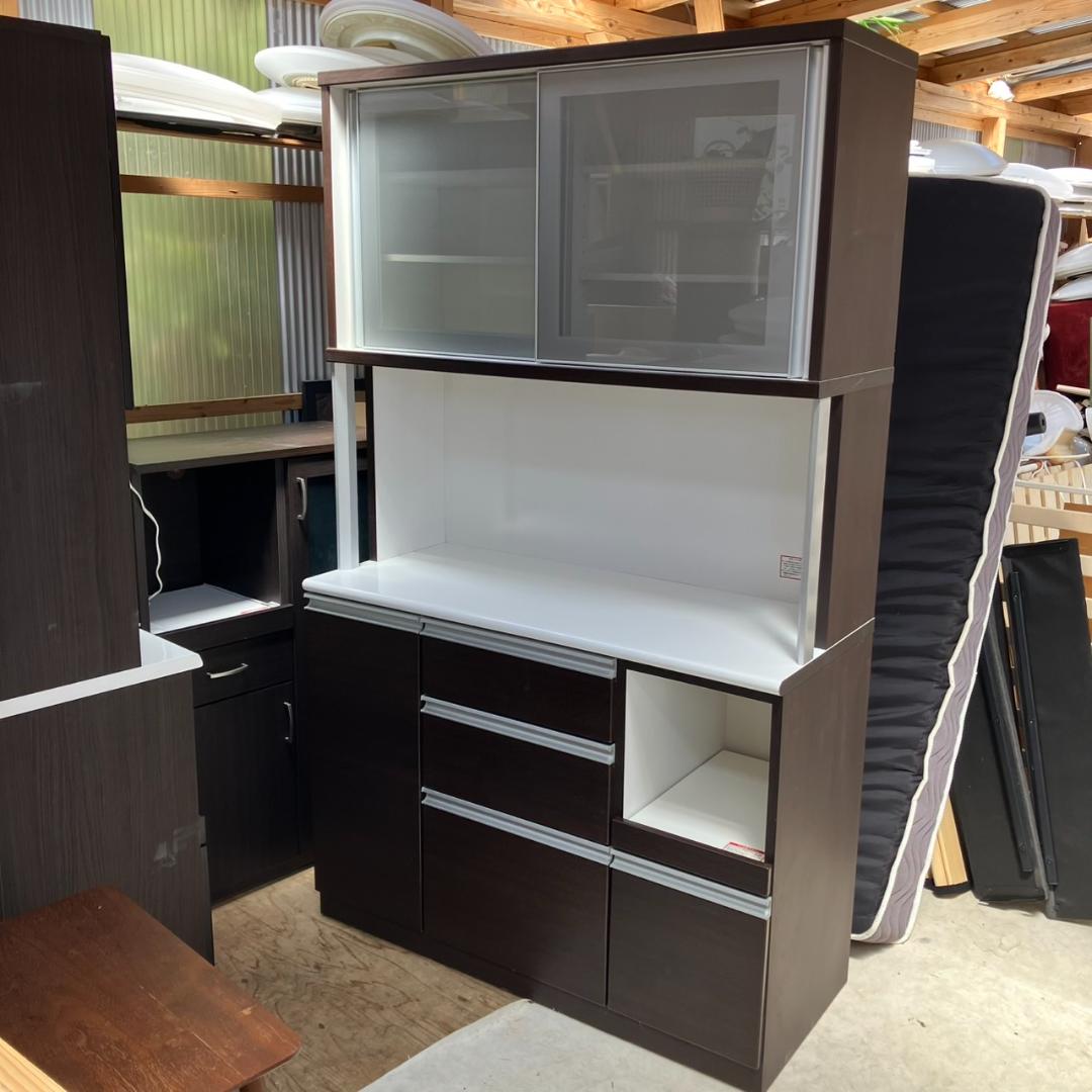 【福岡市 市内近郊限定】NITORI 食器棚 120㎝幅 ワイド 配達設置無料♬