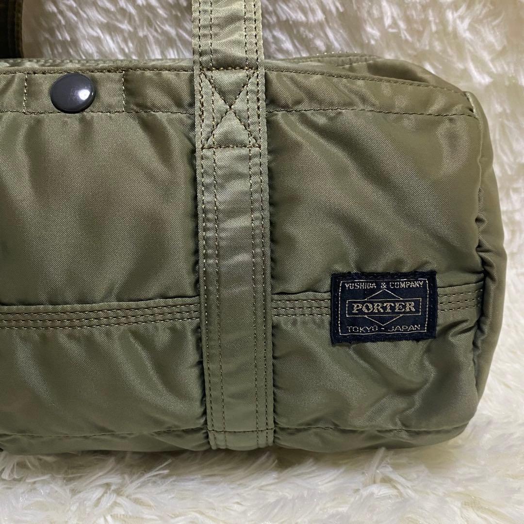✨美品✨PORTER タンカー ミニボストンバッグ セージグリーン S