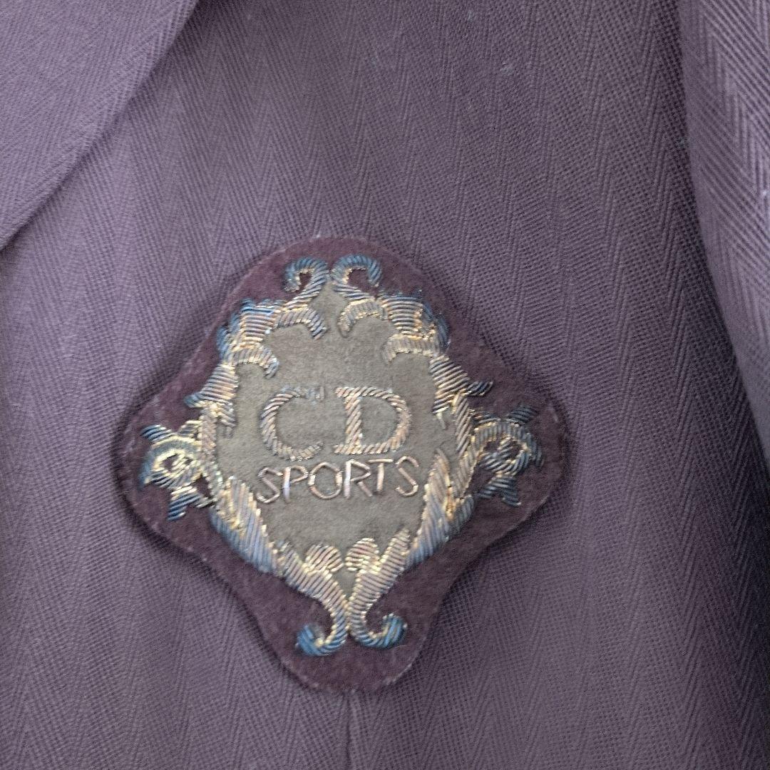 Christian.Diorブラウン テーラードジャケット エンブレム付きレトロ