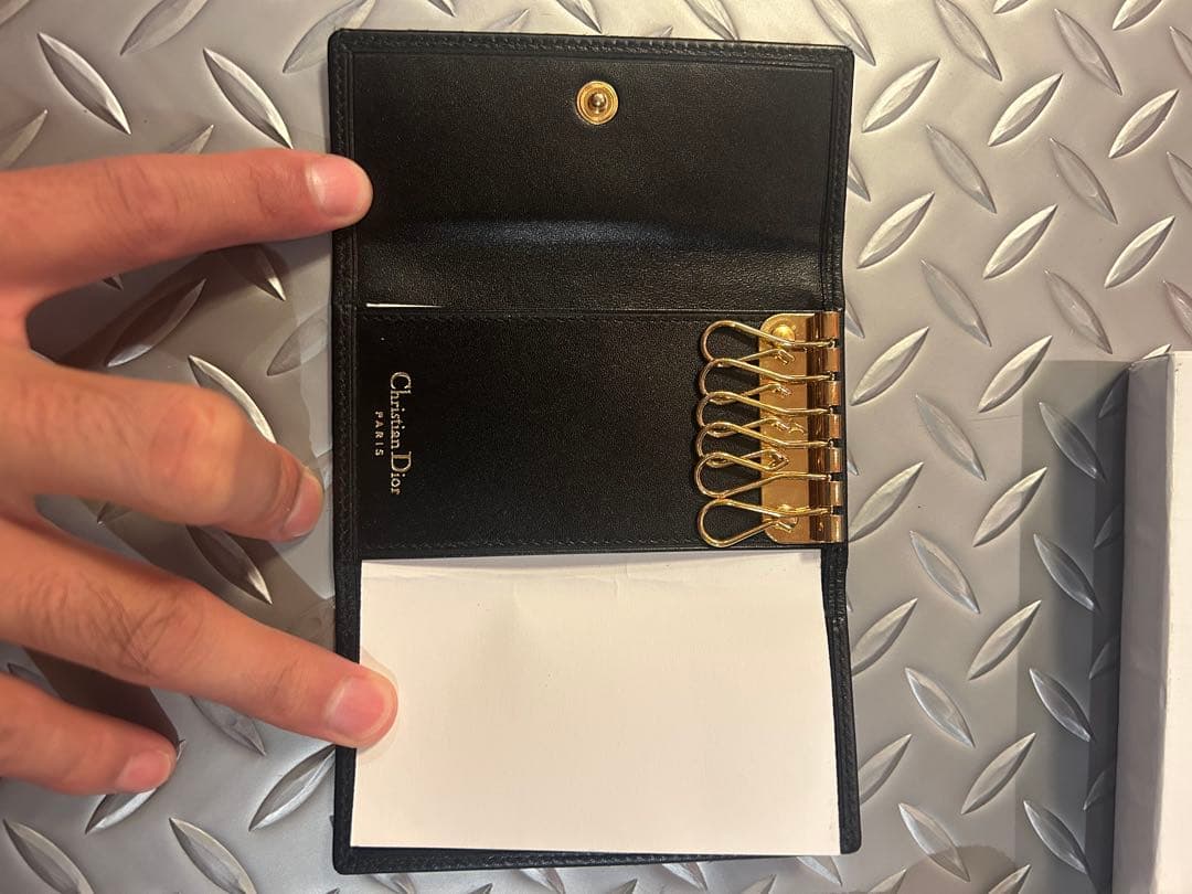 Christian Dior 6連キーケースブラックレザー箱ケース付き