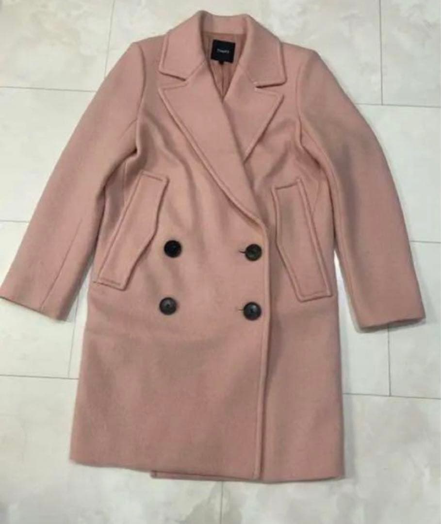 セオリー☆大人気☆綺麗色ウールトレンチコート8.5万ピンク