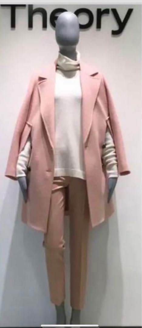 セオリー☆大人気☆綺麗色ウールトレンチコート8.5万ピンク