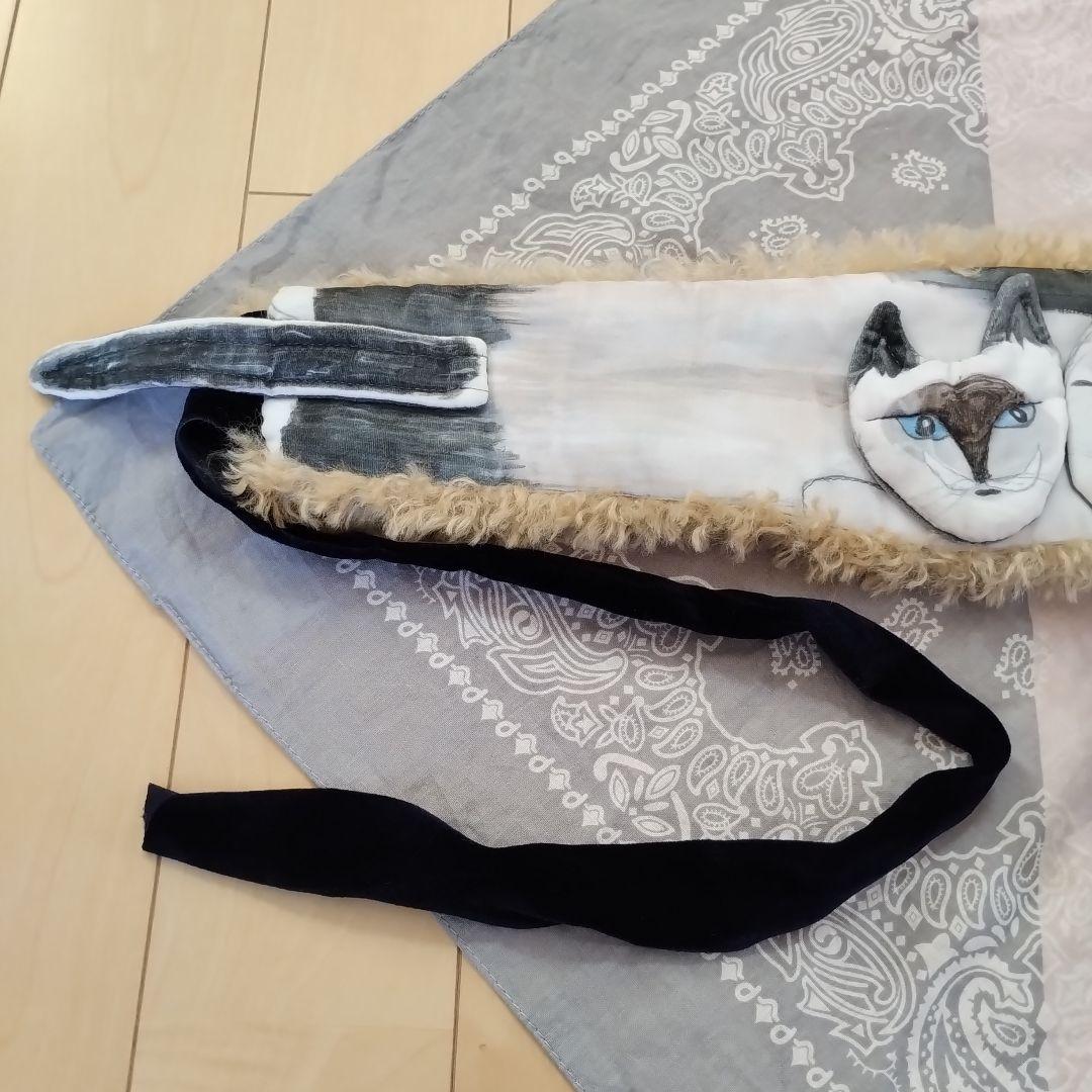 【Ca4La】カシラ 猫ティペット/マフラー/ベロア