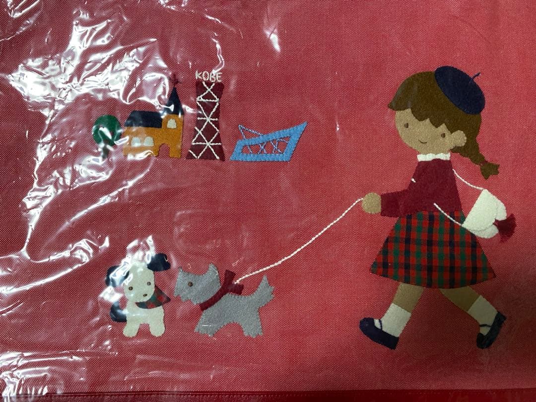 ☆新品未開封☆ファミリア BEAMS 赤デニムバック 両面