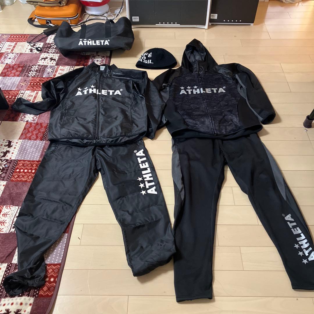 ATHLETA ジャージセット ブラック キャップ付き