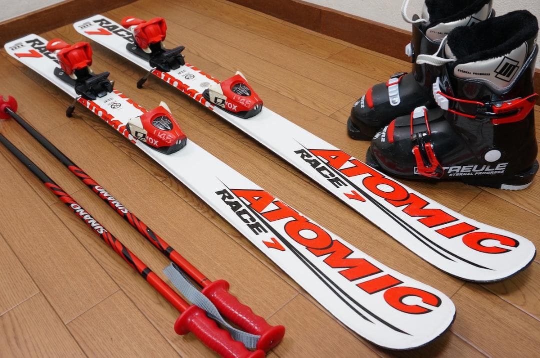 メンテ済 110cm 靴19cm ATOMIC スキーセット