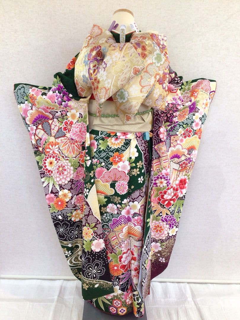 振袖フルセット　緑