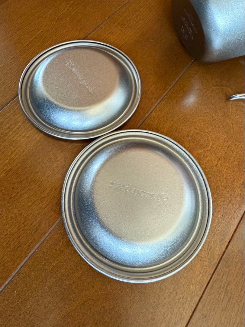 スノーピーク 深型チタンシェラカップ 蓋付き ステンレスレンゲ セット売り