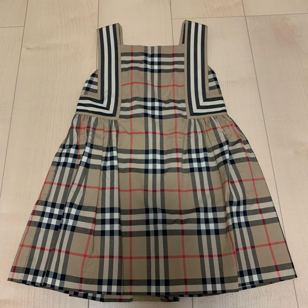 BURBERRY チェック柄 ノースリーブワンピース 3Y