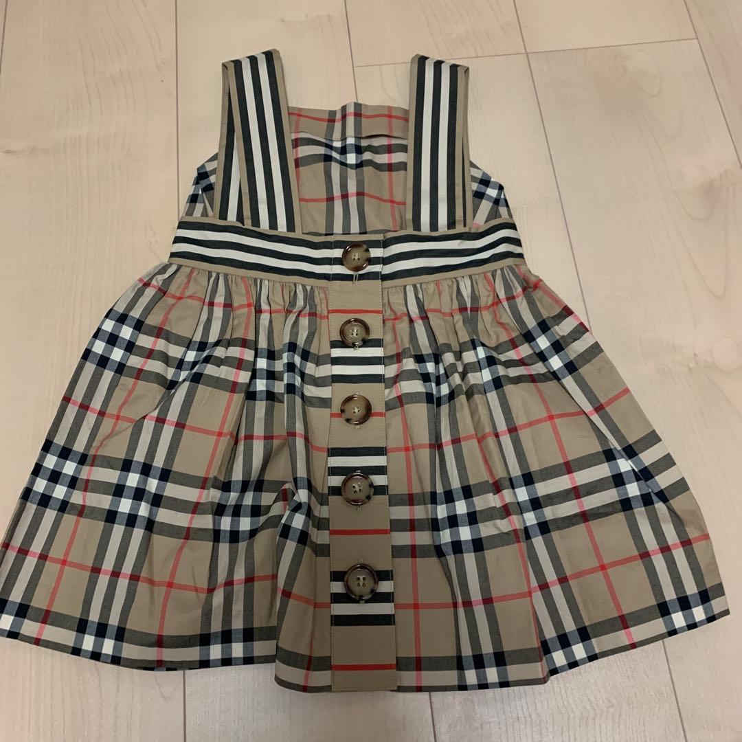 BURBERRY チェック柄 ノースリーブワンピース 3Y