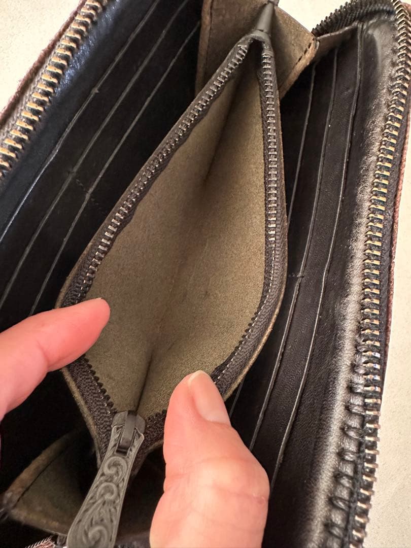 【FUNNY】リザード　スタリオン　チャーリーズウォレット　ダークブラウン