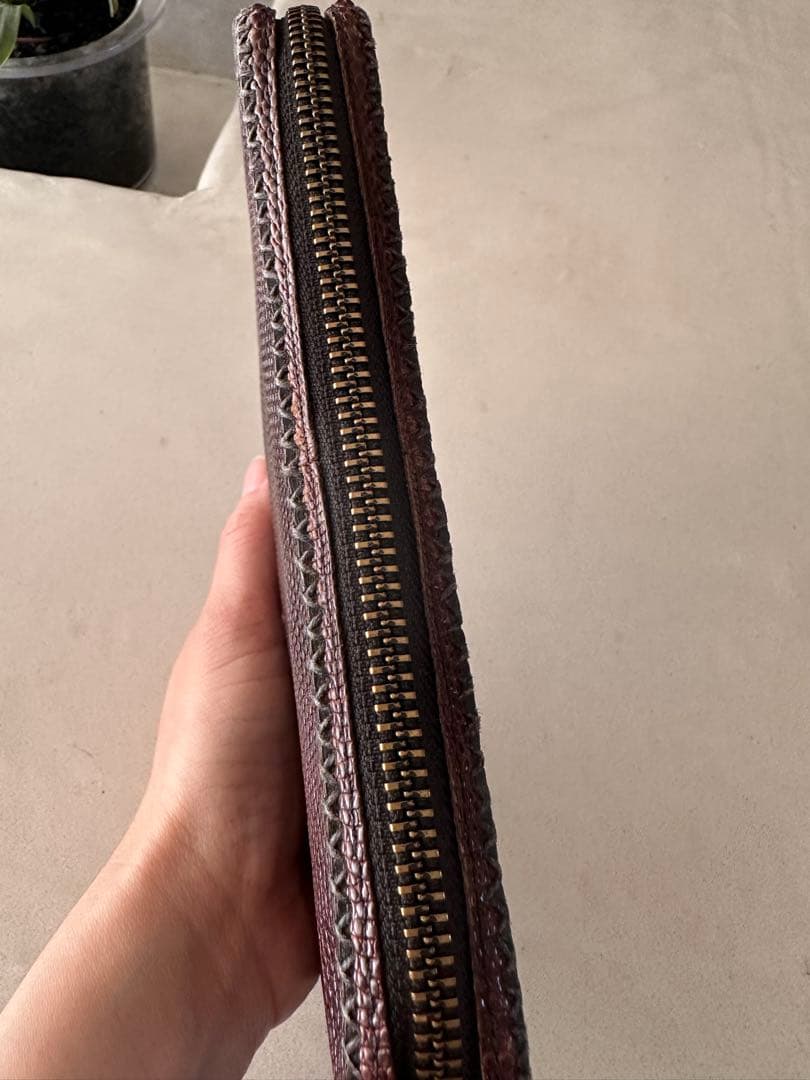 【FUNNY】リザード　スタリオン　チャーリーズウォレット　ダークブラウン