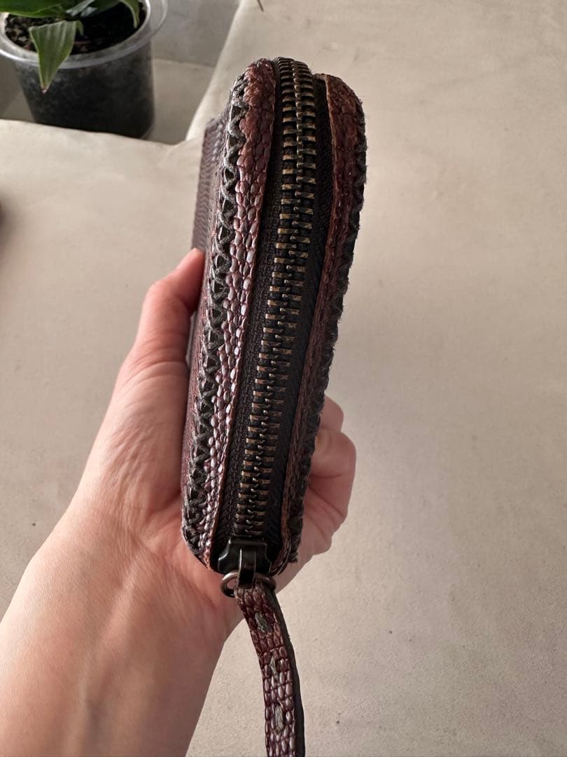 【FUNNY】リザード　スタリオン　チャーリーズウォレット　ダークブラウン