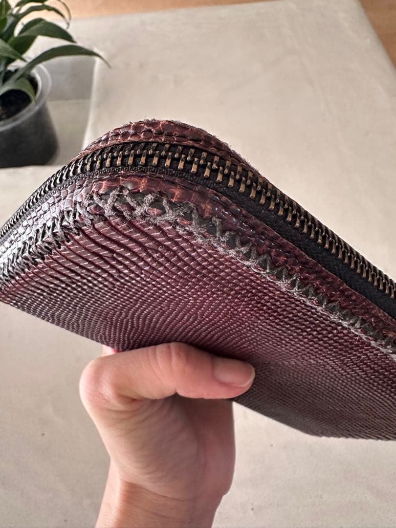 【FUNNY】リザード　スタリオン　チャーリーズウォレット　ダークブラウン