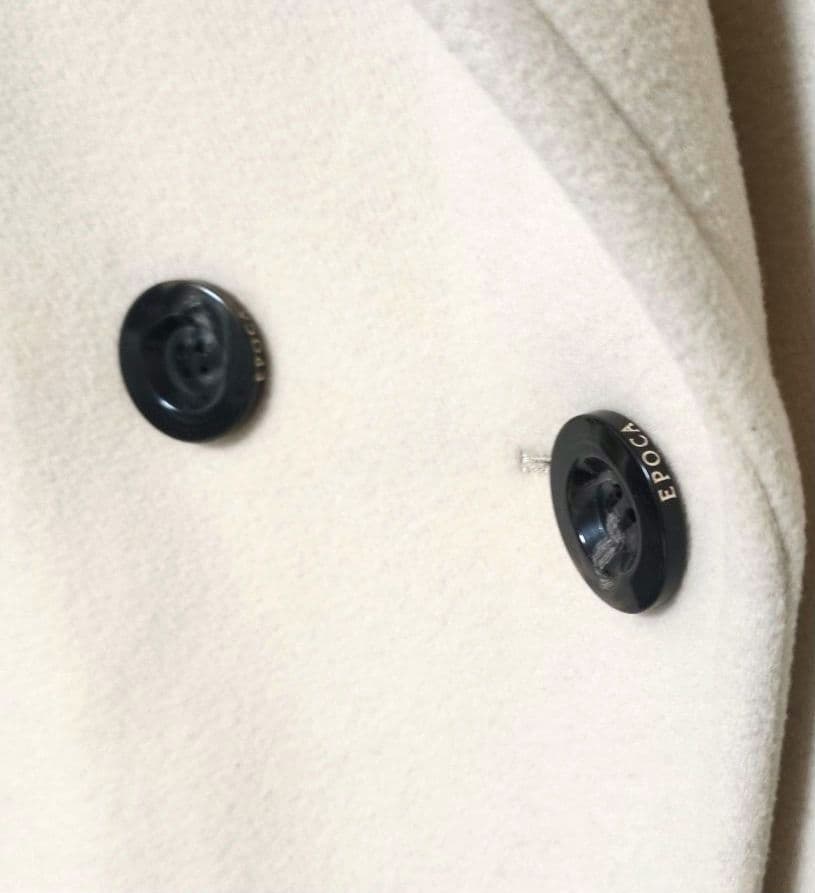 【美品】EPOCAファインダブルモッサ　コート　アイボリー　40サイズ