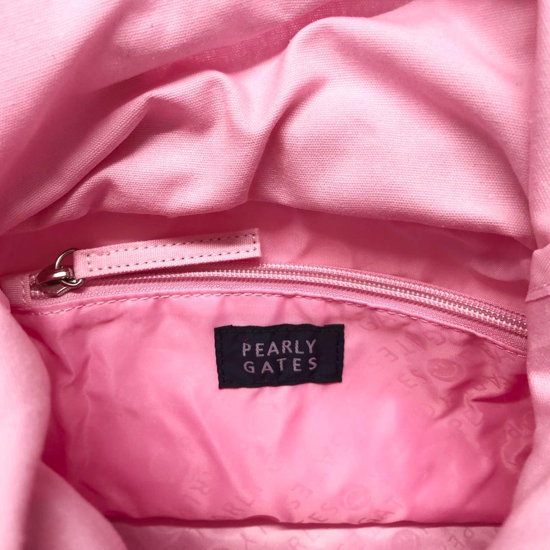 ○★新品未使用　PEARLY GATES　パイルカートバッグ　ピンク系