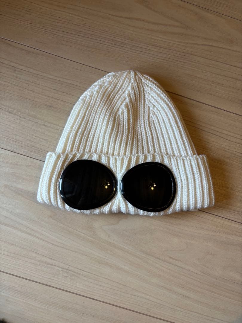 C.P. Company ゴーグル ニットキャップ 白 ホワイト CPカンパニー