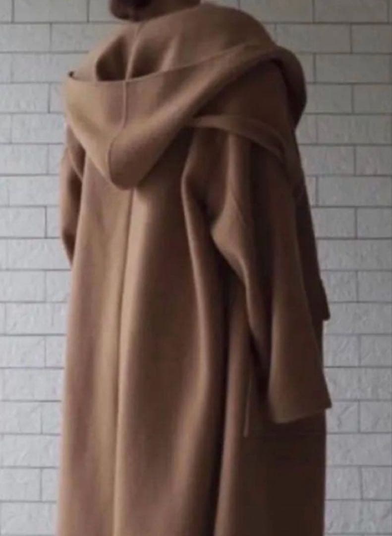 etre tokyo フードストール付きロングリバーコート