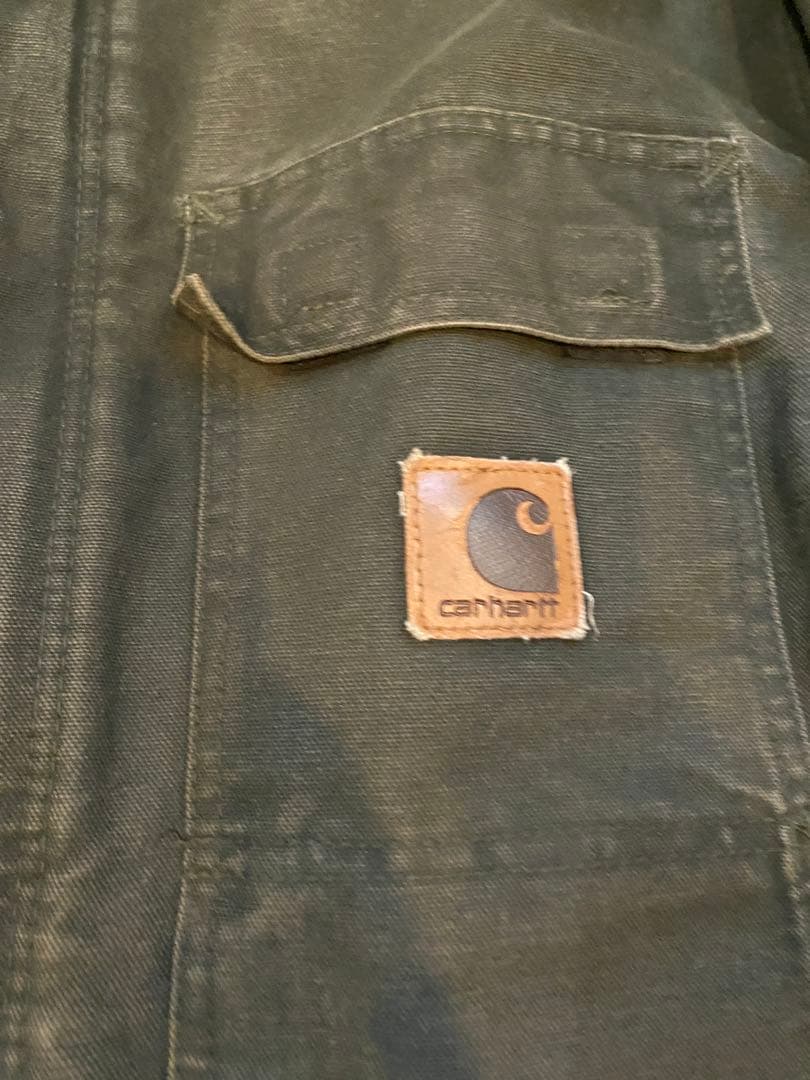 激レア　フェード　90s カーハート　トラディショナル　ジャケット　　緑
