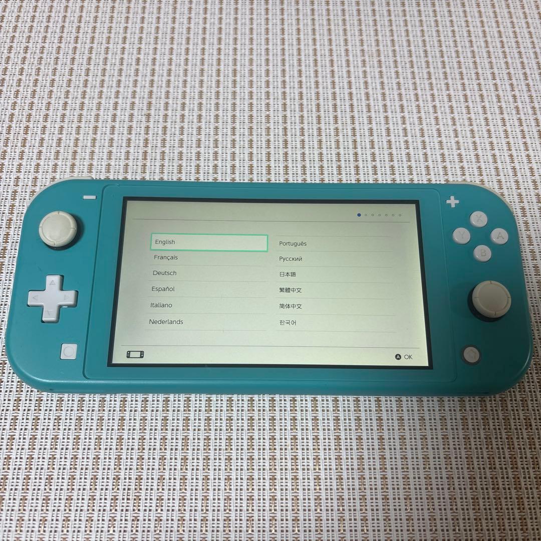 Switchライト　ターコイズ(箱、充電器、microSD無し)