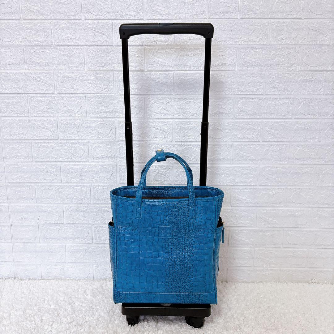 未使用　SWANY スワニー キャリーバッグ キャリー カート クロコ 型押し