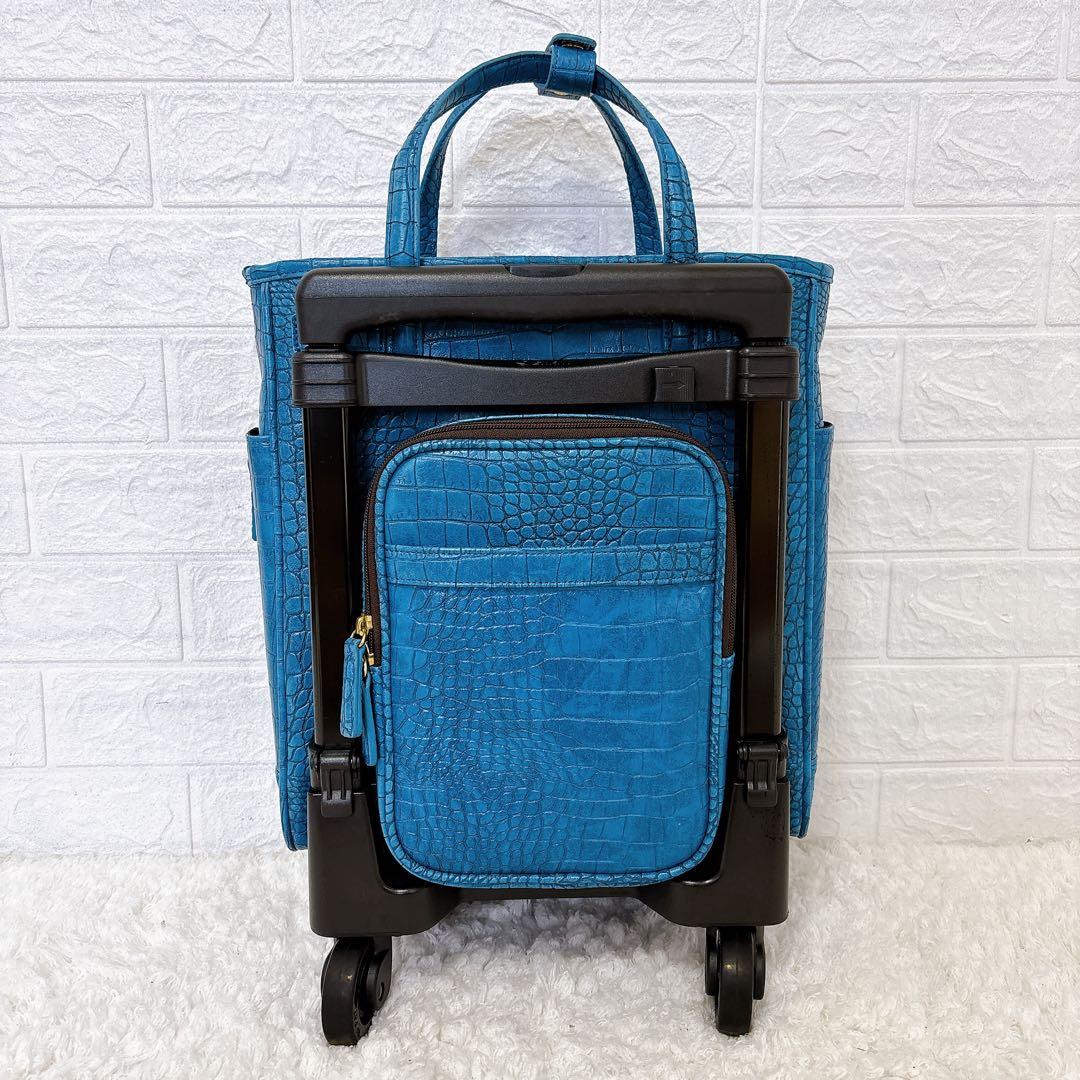 未使用　SWANY スワニー キャリーバッグ キャリー カート クロコ 型押し