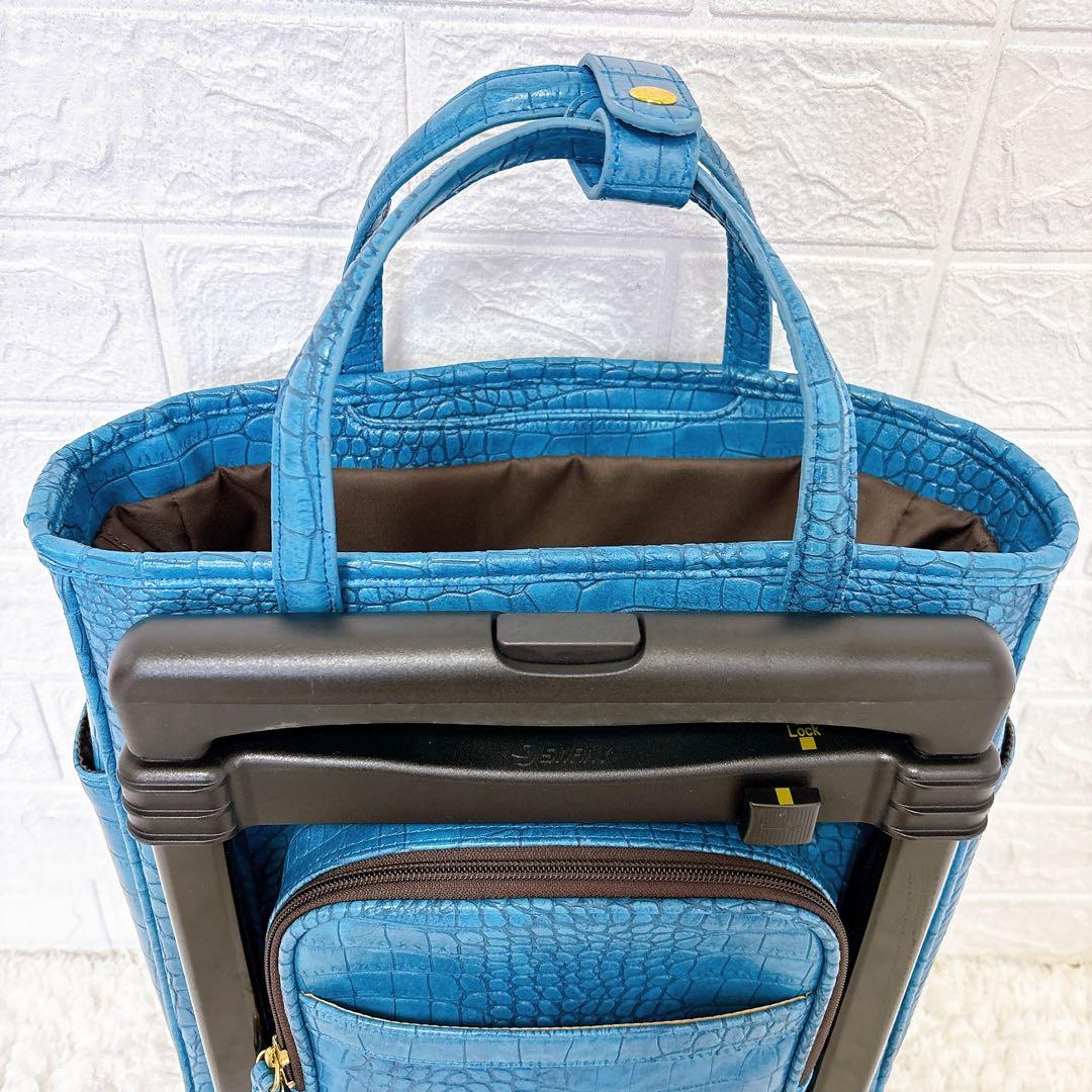 未使用　SWANY スワニー キャリーバッグ キャリー カート クロコ 型押し