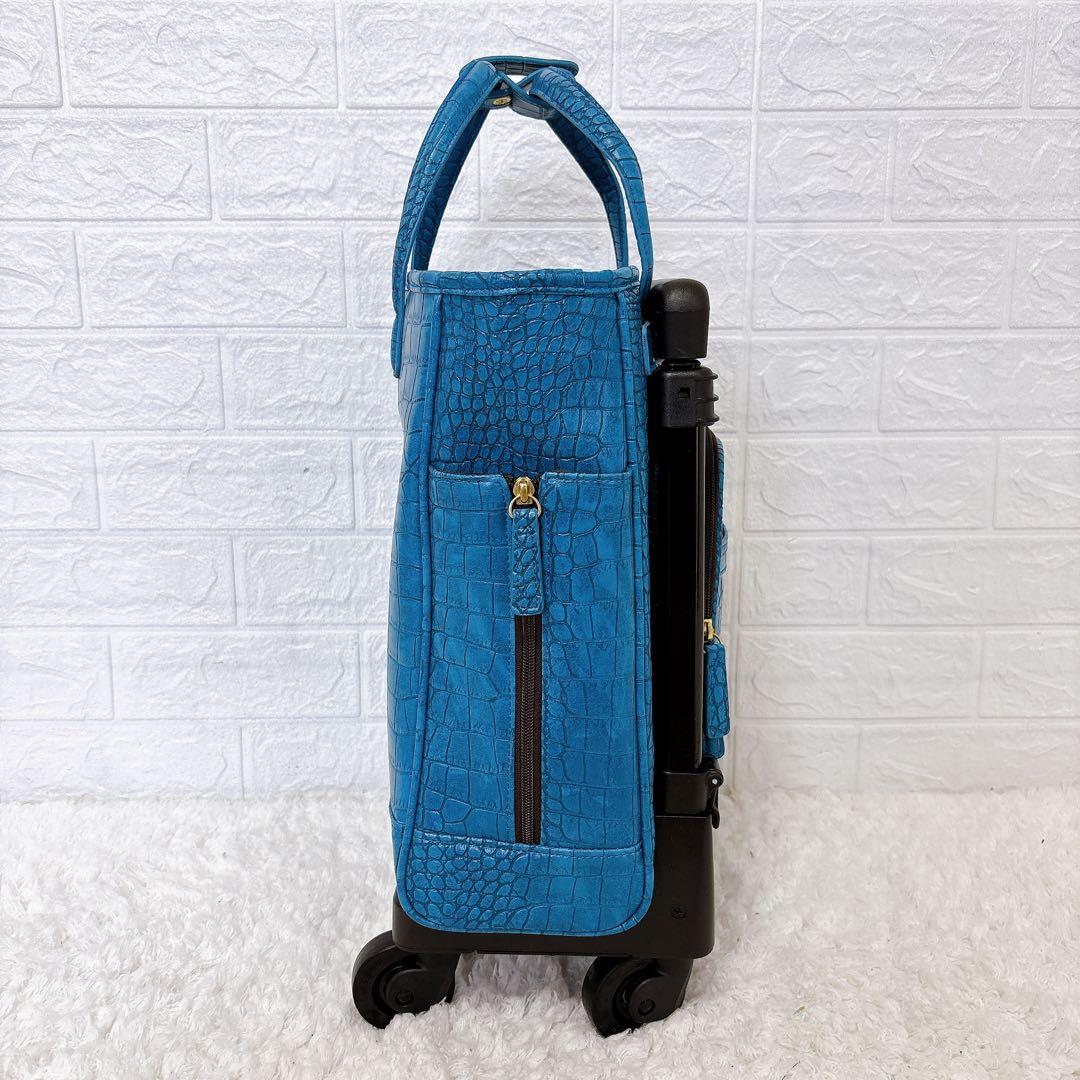 未使用　SWANY スワニー キャリーバッグ キャリー カート クロコ 型押し