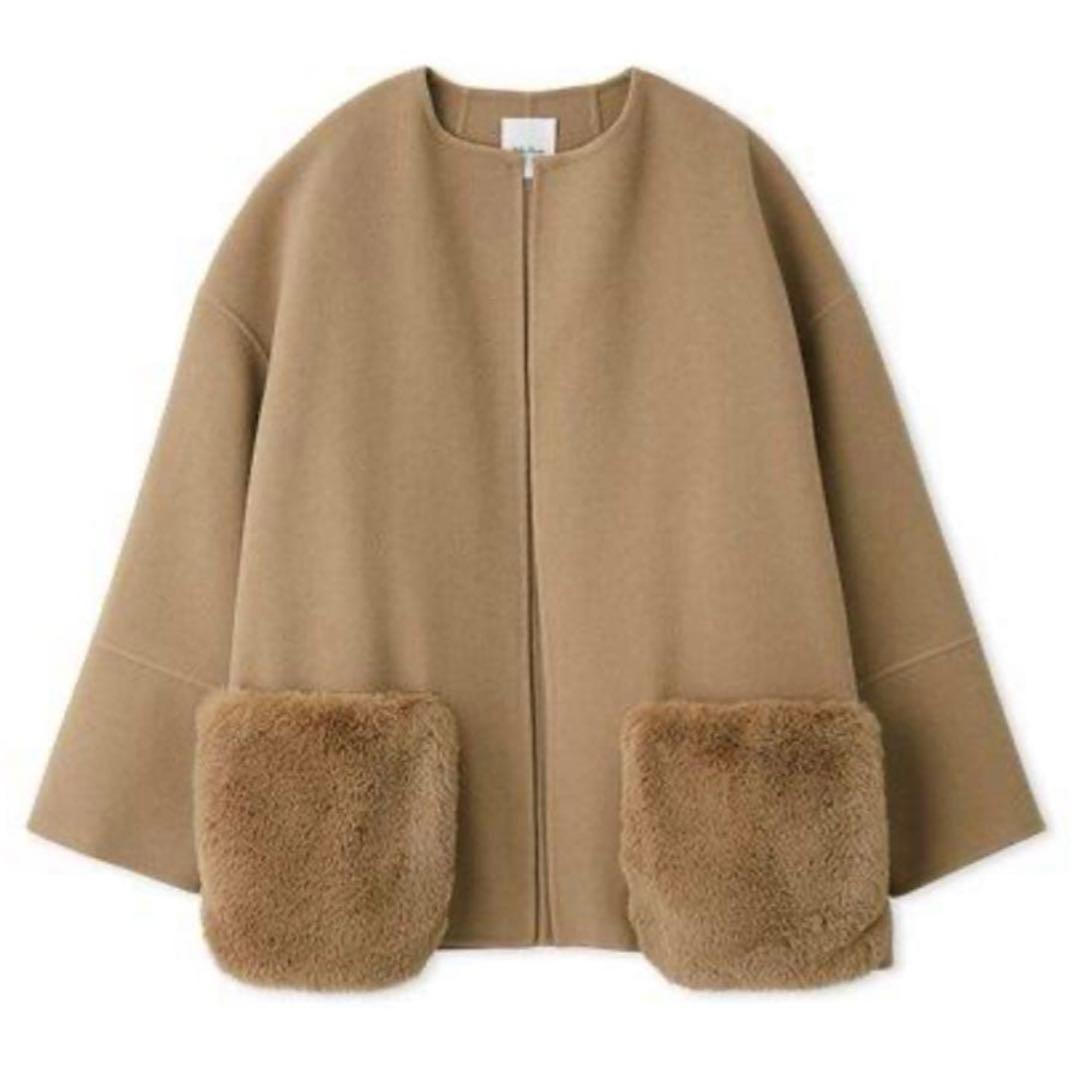 MilaOwen 2way ファーポケットリバーコート　キャメル