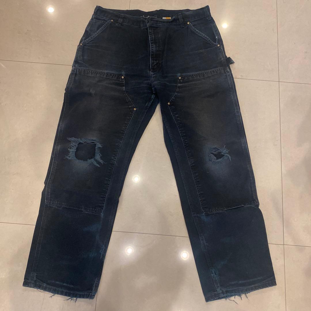 極上ボロ carhartt ダブルニーペインターパンツ フェード アメリカ製