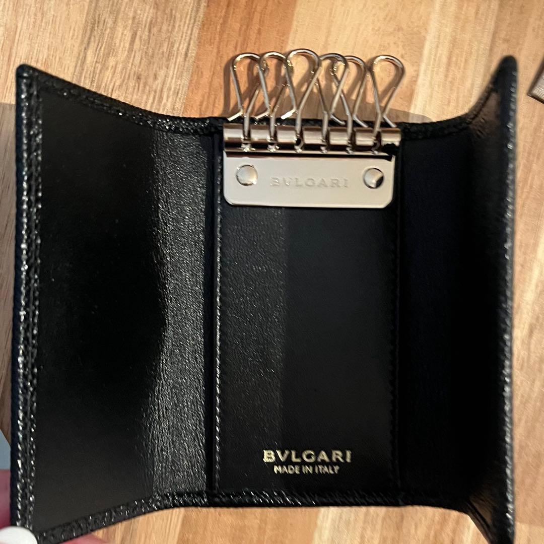 BVLGARI ブラックレザーキーケース