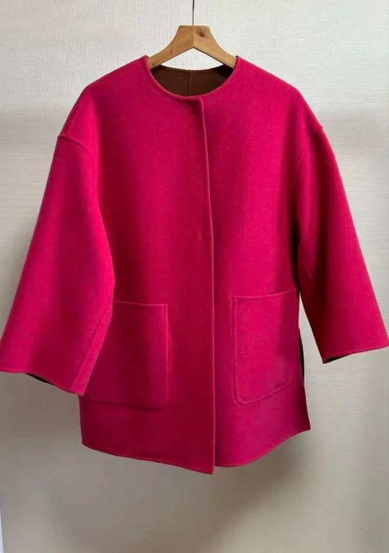 UNITED ARROWS バイカラー リバー ミドルコート　2025AW★今季